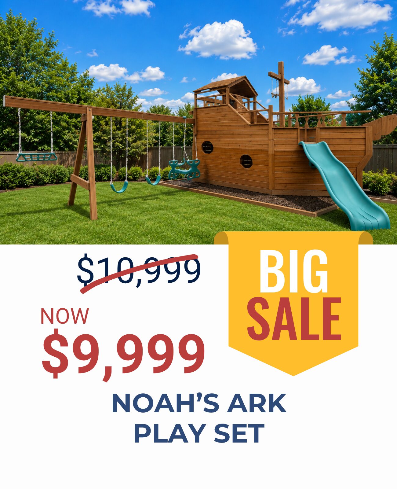 Mississippi Play Sets Noah's Ark Shivers Buildings Swing Set Tree House