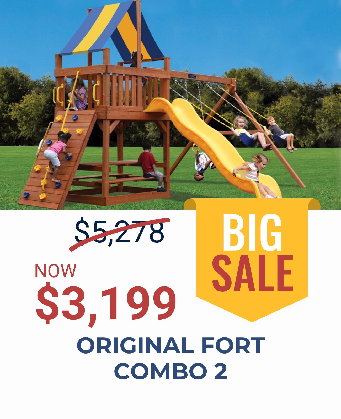 Mississippi Play Sets Original Fort Combo 2 Shivers Buildings Swing Set Tree House
