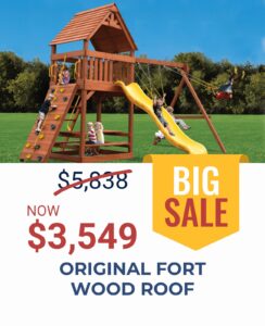 Mississippi Play Sets Original Fort Wood Roof Shivers Buildings Swing Set Tree House
